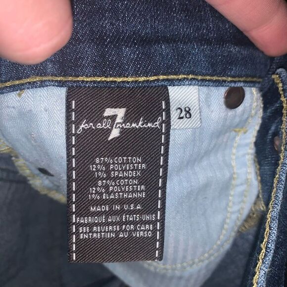 7 for All Mankind straight leg distressed normcore 28 jeans - Picture 3 of 4